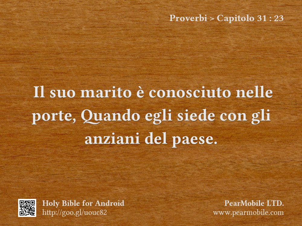 Proverbi, Capitolo 31:23